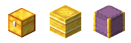 Gold Chest, Barrel, and Shulker Box